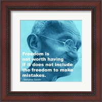 Framed Gandhi - Freedom Quote