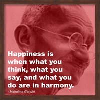 Framed Gandhi - Happiness Quote