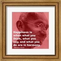 Framed Gandhi - Happiness Quote