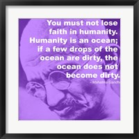 Framed Gandhi - Ocean Quote