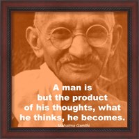 Framed Gandhi - Thoughts Quote