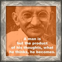 Framed Gandhi - Thoughts Quote