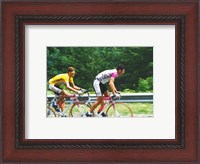 Framed Jan Ullrich and Udo Bolts crossing the Vosges mountains together in the 1997 Tour de France