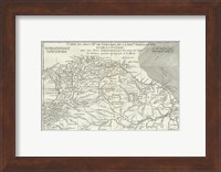 Framed 1780 Bonne Map of Northern South America, Columbia, Venezuela, Brazil