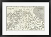 Framed 1780 Bonne Map of Northern South America, Columbia, Venezuela, Brazil