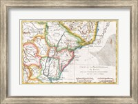 Framed 1780 Raynal and Bonne Map of South America