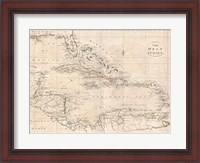 Framed 1799 Clement Cruttwell Map of South America