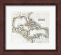 Framed 1807 Cary Map of South America