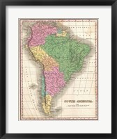 1827 Finley Map of South America Framed Print