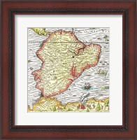 Framed Map of South America 1575