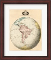 Framed Map of South America