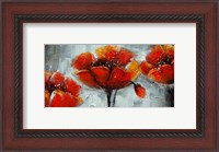 Framed Abstract Poppies