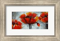 Framed Abstract Poppies