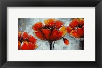 Abstract Poppies Framed Print