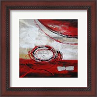 Framed Abstract Circles II - red