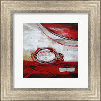 Framed Abstract Circles II - red