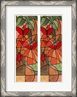 Framed 2-Up Stain Glass Floral I
