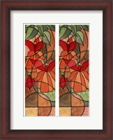 Framed 2-Up Stain Glass Floral I