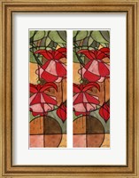 Framed 2-Up Stain Glass Floral II