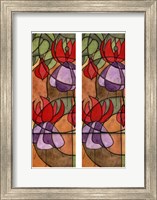 Framed 2-Up Stain Glass Floral III