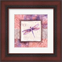 Framed Collaged Dragonflies III