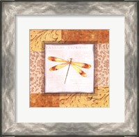 Framed Collaged Dragonflies IV