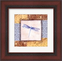 Framed Collaged Dragonflies V