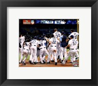 Framed Tampa Bay Rays celebrate their 2011 AL Wild Card victory