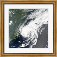 Framed Tropical Storm Beryl formed in the Northwestern Atlantic on July 18, 2006