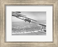 Framed U.S. Army Air Corps Curtiss B-2 Condor bombers flying over Atlantic City