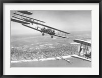 Framed U.S. Army Air Corps Curtiss B-2 Condor bombers flying over Atlantic City