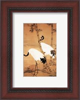 Framed Bian Jingzhao Bamboo and Cranes