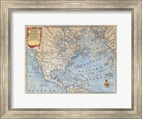 Framed 1747 Bowen Map of North America