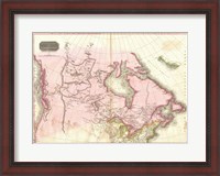 Framed 1818 Pinkerton Map of British North America