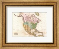 Framed 1818 Pinkerton Map of North America