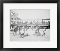 Framed Boardwalk from the beach, Atlantic City, NJ