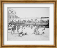 Framed Boardwalk from the beach, Atlantic City, NJ
