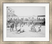 Framed Boardwalk from the beach, Atlantic City, NJ