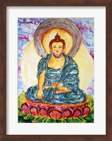 Framed Meditating On A Lotus