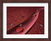 Framed Close-up of red blood cells