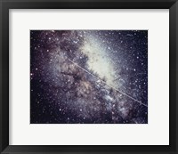 Framed Echo Satellite Trail  In Milky Way