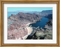 Framed Hoover Dam aerial view