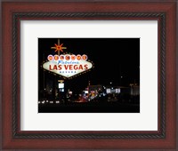 Framed Welcome To Vegas sign