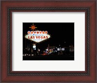 Framed Welcome To Vegas sign