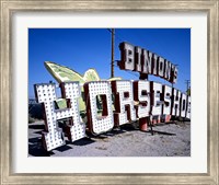 Framed Binion's Horseshoe Casino sign at Neon Boneyard, Las Vegas