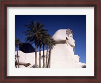 Framed Dramatic Sphynx at the Luxor Hotel Casino in Las Vegas Excalibur Hotel Turets, Las Vegas, Nevada