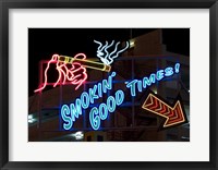 Old Motels and Historic Neon Art, Las Vegas Framed Print