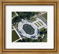 Framed Ariel view of the WW2 Monument