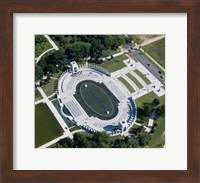 Framed Ariel view of the WW2 Monument