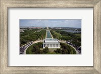 Framed Ariel view of the Lincoln Memorial